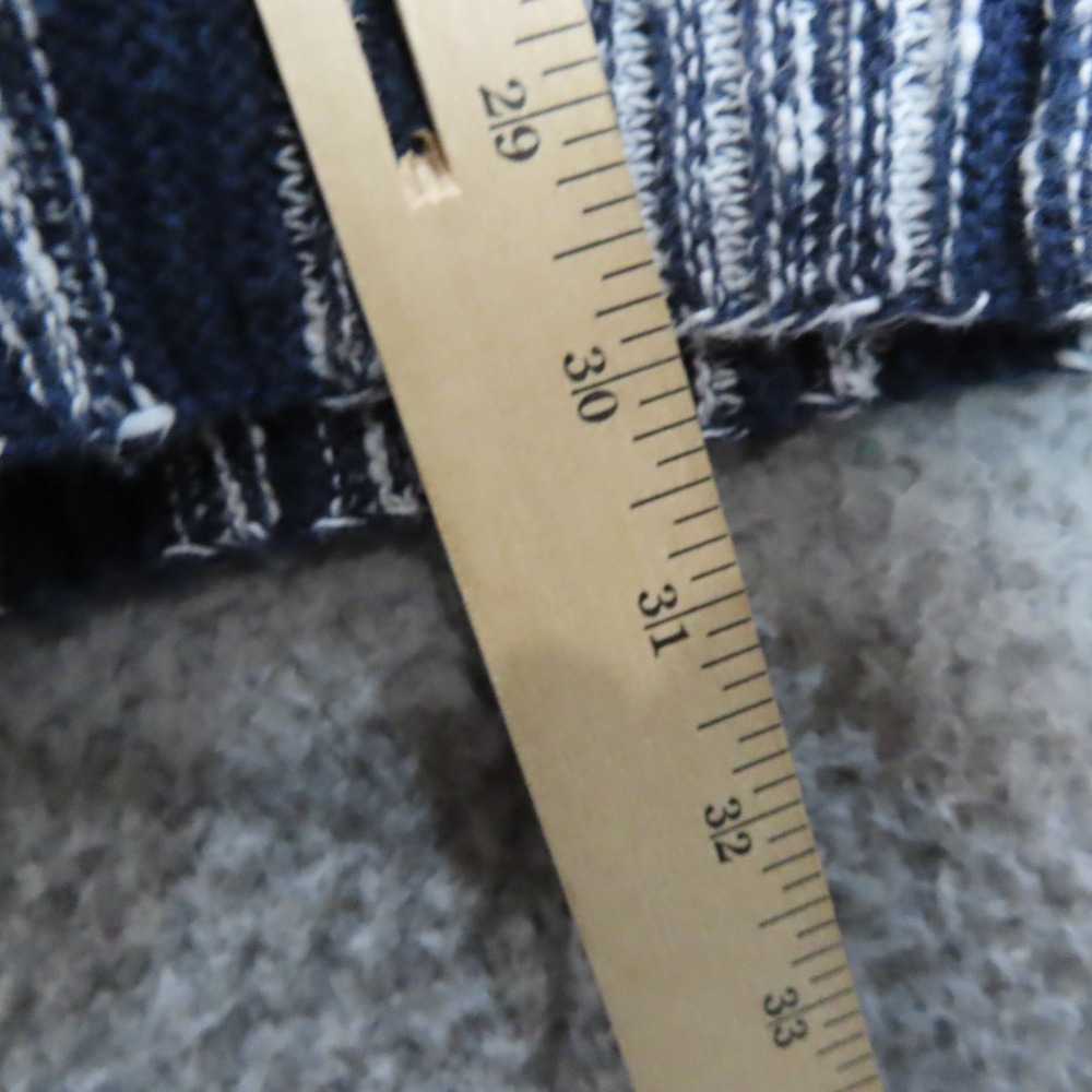 Lucky Brand Mens Baja Hooded Sweater Navy Blue White Striped Medium NEW - Picture 13 of 15